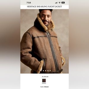 Men’s Banana Republic Heritage Shearling jacket
